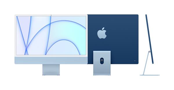 Apple 24-inch iMac with Retina 4.5K display: M1 chip with 8-core CPU and 7-core GPU, 256GB - Blue