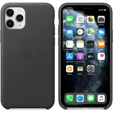 Apple iPhone 11 Pro Max Leather Case - Black