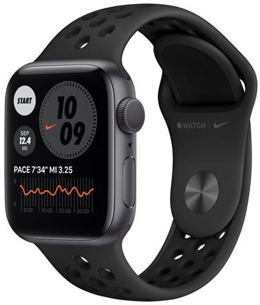 Apple Watch Nike 40mm vesmírně šedý hliník s antracitovým / černým sportovním řemínkem