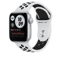 Apple Watch Nike SE 40mm stříbrný hliník s platinovým/černým sportovním řemínkem