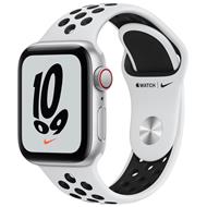 Apple Watch Nike SE Cellular 40mm stříbrné s platinovým/černým sportovním řemínkem