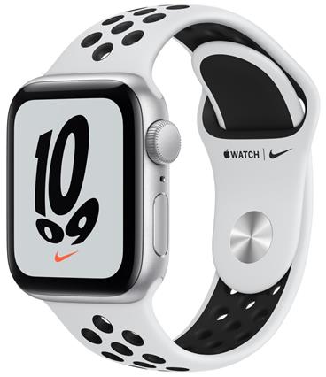 Apple Watch Nike SE GPS 40mm stříbrné s platinovým/černým sportovním řemínkem