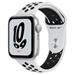 APPLE Watch Nike SE GPS, 44mm Silver Alum. Case with Pure Platinum/Black Nike Sport Band - Regular