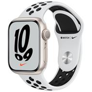 Apple Watch Nike Series 7 41mm bílý hliník s platinovým/černým sportovním řemínkem Nike