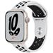 Apple Watch Nike Series 7 45mm bílý hliník s platinovým/černým sportovním řemínkem Nike