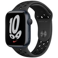 Apple Watch Nike Series 7 45mm inkoustový hliník s antracitovým/černým sportovním řemínkem Nike