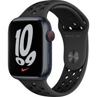 Apple Watch Nike Series 7 Cellular 45mm inkoustový hliník s antracitovým/černým sportovním řemínkem