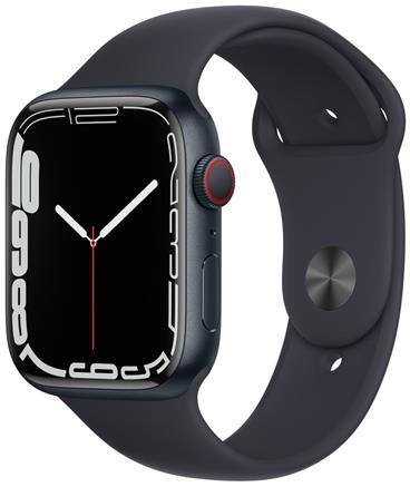 Apple Watch S7 Cell, 45mm Midnight/Midnight SB