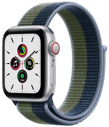 Apple Watch SE Cell, 40mm Silver/A.Blue/Mo.Green S.Loop