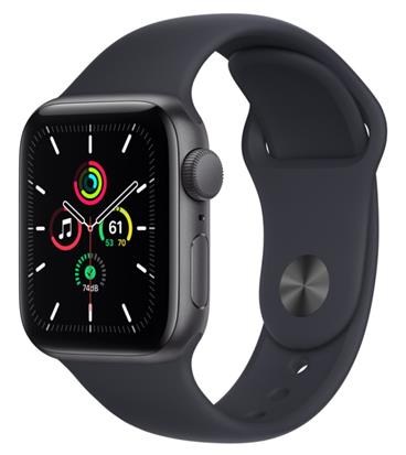 Apple Watch SE GPS 40mm vesmírně šedé s černým sportovním řemínkem