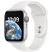 APPLE Watch SE GPS + Cellular 44mm Silver Aluminium Case with White Sport Band - Regular