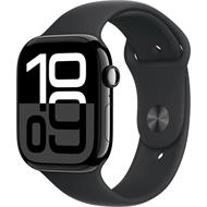 Apple Watch Series 10 Cellular 42mm Klavírně černý hliník s černým sportovním řemínkem S/M