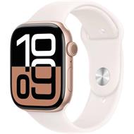 Apple Watch Series 10 Cellular 42mm Růžově zlatý hliník se světle ruměnným sportovním řemínkem M/L