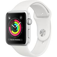 Apple Watch Series 3 38mm stříbrný hliník s bílým sportovním řemínkem (2017)