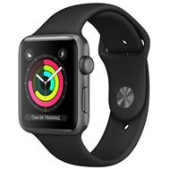 Apple Watch Series 3 38mm vesmírně šedý hliník s černým sportovním řemínkem (2017)