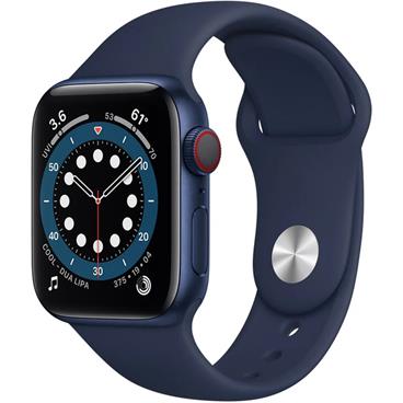 Apple Watch Series 6 40mm Cellular modrý hliník s námořnicky tmavomodrým sportovním řemínkem