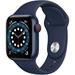 Apple Watch Series 6 40mm Cellular modrý hliník s námořnicky tmavomodrým sportovním řemínkem