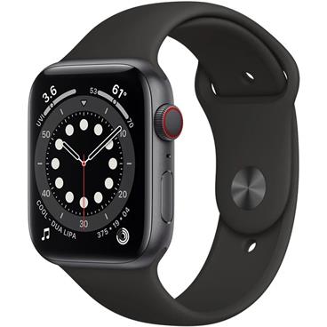 Apple Watch Series 6 40mm Cellular vesmírně šedý hliník s černým sportovním řemínkem