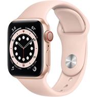 Apple Watch Series 6 40mm Cellular zlatý hliník s pískově růžovým sportovním řemínkem