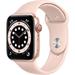 Apple Watch Series 6 44mm Cellular zlatý hliník s pískově růžovým sportovním řemínkem