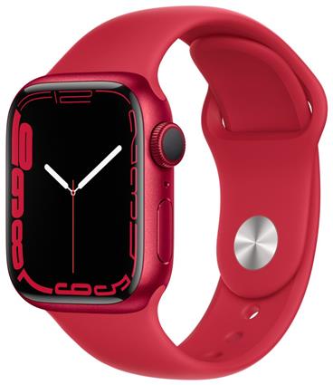 Apple Watch Series 7 41mm (PRODUCT)RED hliník s červeným sportovním řemínkem