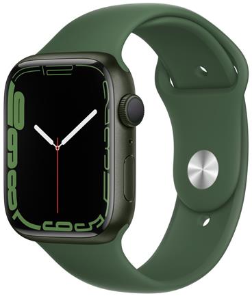 Apple Watch Series 7 45mm zelený hliník se zeleným sportovním řemínkem