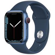 Apple Watch Series 7 Cellular 41mm modrý hliník s modrým sportovním řemínkem