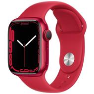 Apple Watch Series 7 Cellular 41mm (PRODUCT)RED hliník s červeným sportovním řemínkem