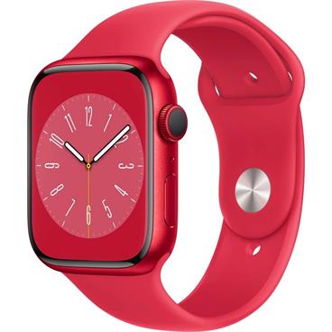 APPLE Watch Series 8 GPS 45mm (PRODUCT)RED Aluminium Case with RED Sport Band - Regular