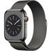 APPLE Watch Series 8 GPS + Cellular 41mm Graphite Stainless Steel Case with Graphite Milanese Loop