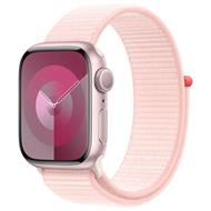 Apple Watch Series 9 41mm Růžový hliník se světle růžovým provlékacím řemínkem