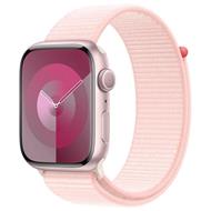 Apple Watch Series 9 45mm Růžový hliník se světle růžovým provlékacím řemínkem