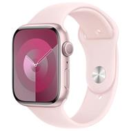 Apple Watch Series 9 45mm Růžový hliník se světle růžovým sportovním řemínkem S/M