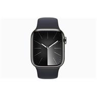 Apple Watch Series 9 Cellular 41mm Grafitová ocel s temně inkoustovým sportovním řemínkem M/L