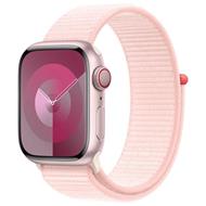 Apple Watch Series 9 Cellular 41mm Růžový hliník se světle růžovým provlékacím řemínkem