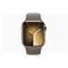 Apple Watch Series 9 Cellular 41mm Zlatá ocel s jílově šedým sportovním řemínkem S/M