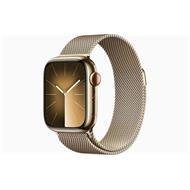 Apple Watch Series 9 Cellular 45mm Zlatá ocel se zlatým milánským tahem