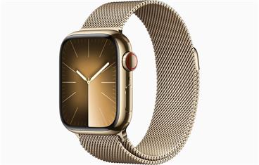 Apple Watch Series 9 Cellular 45mm Zlatá ocel se zlatým milánským tahem