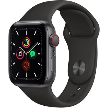 Apple Watch Series SE 40mm Cellular vesmírně šedý hliník s černým sportovním řemínkem