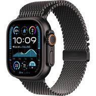 Apple Watch Ultra 2 (2024) 49mm Černý titan s černým titanovým milánským tahem M