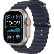 Apple Watch Ultra 2 (2024) 49mm Přírodní titan s námořnicky modrým oceánským řemínkem