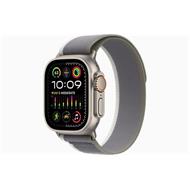 Apple Watch Ultra 2 49mm titanová s zelenošedým trailovým tahem S/M