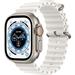 APPLE Watch Ultra GPS + Cellular, 49mm Titanium Case with White Ocean Band