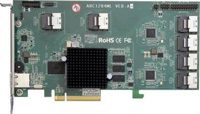 ARECA 12Gb 24port int/SATA/1GB/RAID 0,1,5,6/PCI-E x8