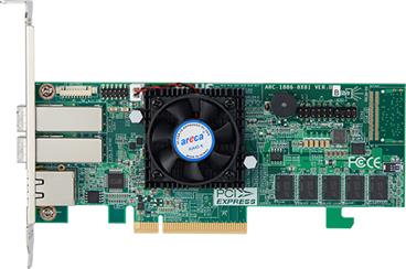 Areca1886-8X TriMode SAS3RAID(0/1/5/6/10/50/60) 2×8644i, exp:512, 8GB, PCI-E8g4, LP