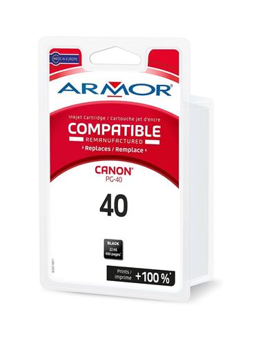 ARMOR cartridge pro CANON Pixma iP 1200, 2200, 2500, MP150, MP470, MX300 (PG-40) black