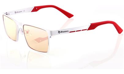 AROZZI herní brýle VISIONE VX-800/ bíločervené obroučky/ jantarová skla