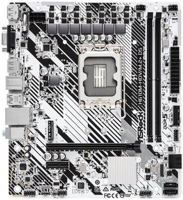 ASRock H610M-HDV/M.2+ D5 / LGA1700 / Intel H610 / 2x DDR5 / VGA / HDMI / DP / M.2 / USB-C / mATX