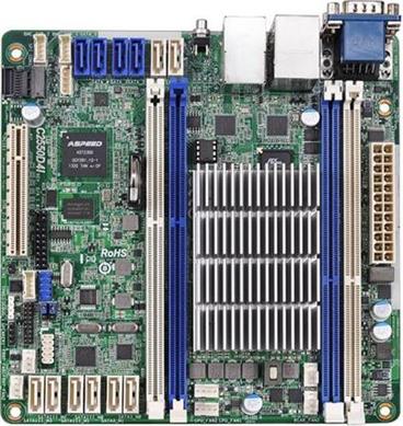 ASROCK MB C2550D4I server MB (intel Avoton C2550, 4xDDR3, SATA3+SATA2, 2xGLAN, mini-ITX)