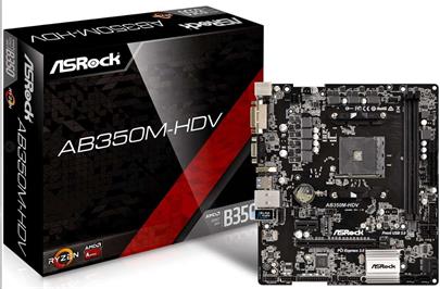 ASRock MB Sc AM4 AB350M-HDV R3.0, AMD AB350, 2xDDR4, VGA, mATX